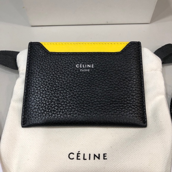 Celine dual color leather card case wallet - Picture 2 of 7